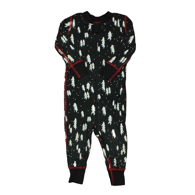Hanna Andersson Black | White | Red 1-piece Non-footed Pajamas 6-12 Months 