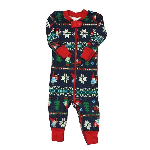 Hanna Andersson Blue | Red | Green 1-piece Non-footed Pajamas 6-12 Months 