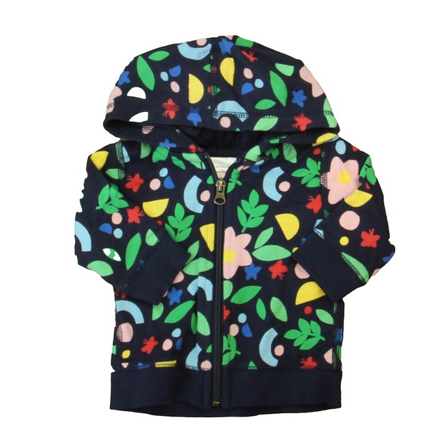 Hanna Andersson Navy Floral Hoodie 6-12 Months 