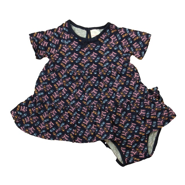 Hanna Andersson 2-pieces Navy | Pink Dress 6-12 Months 