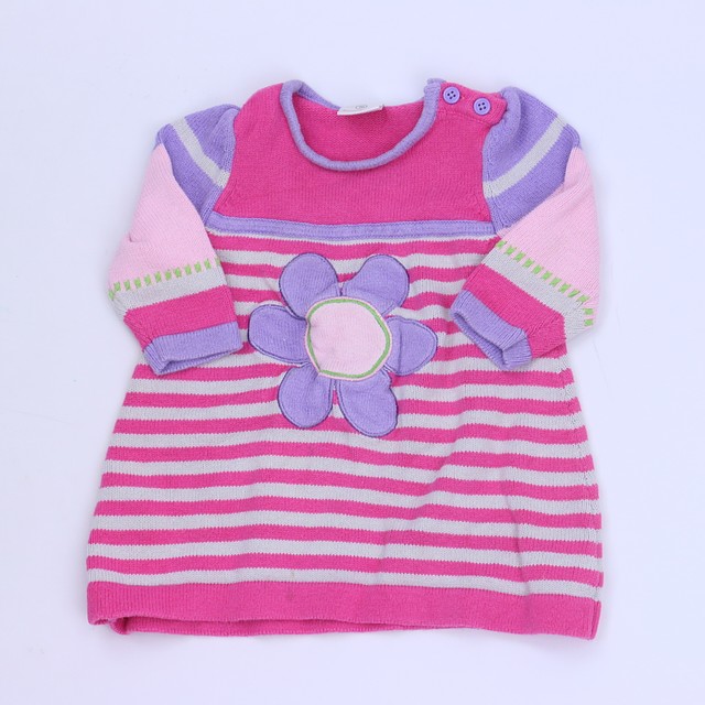 Hanna Andersson Pink Stripe Sweater Dress 6-12 Months 