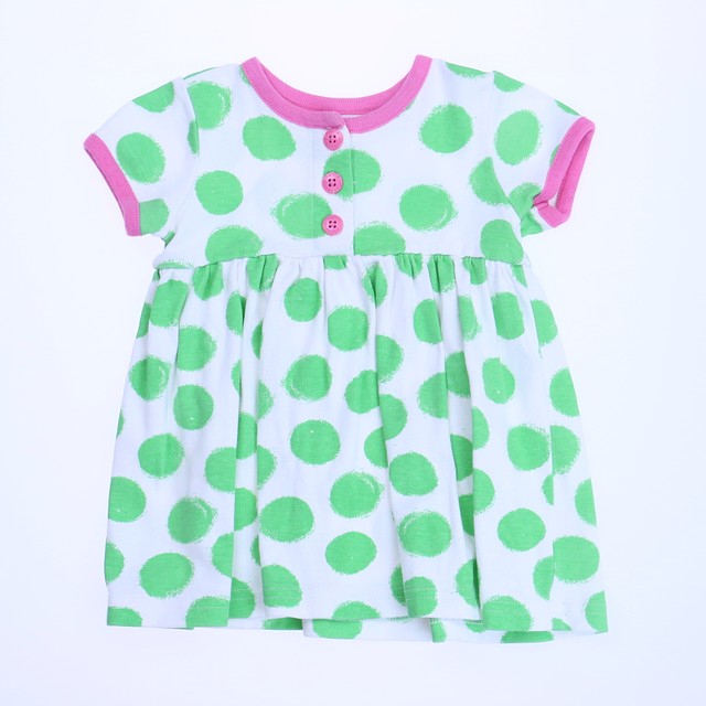 Hanna Andersson White | Green Dress 6-12 Months 