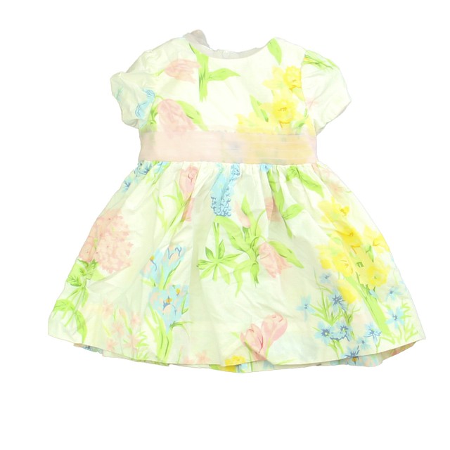 Hartstrings White | Pink Floral Dress 12 Months 
