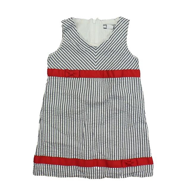Hartstrings Blue | White | Stripes | Red Dress 2T 