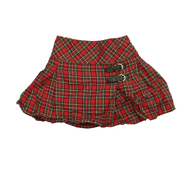 Hartstrings Red | Green | Plaid Skirt 5T 