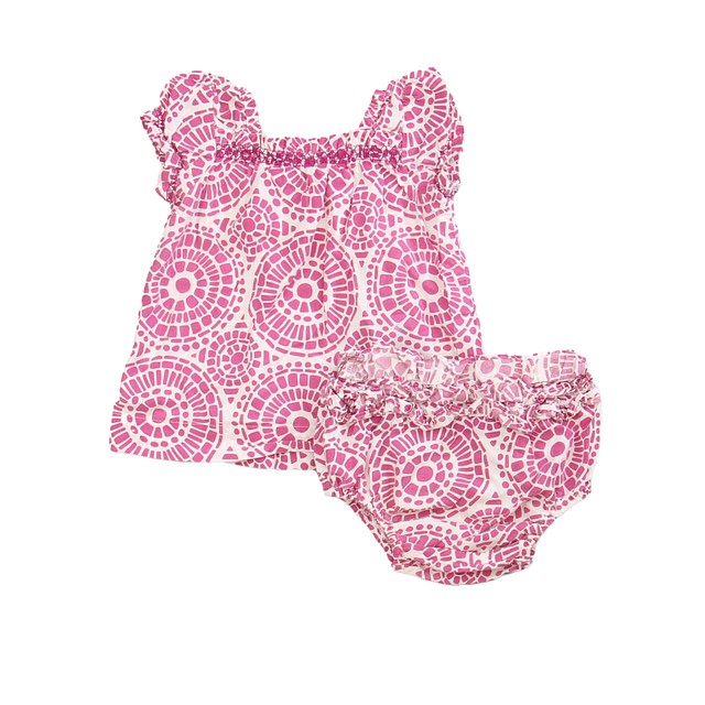 Hatley 2-pieces Pink | White Dress 18-24 Months 