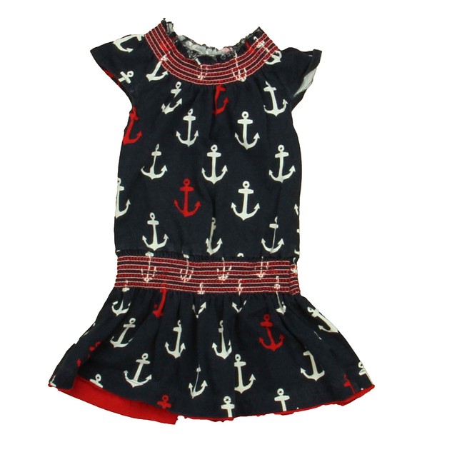 Hatley Navy | White | Red Anchors Dress 2T 