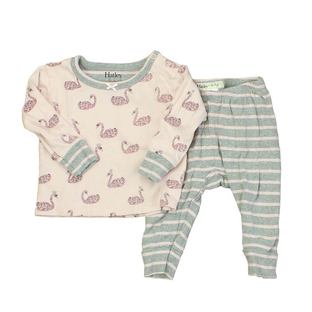 Hatley 2-pieces Pink | Gray 2-piece Pajamas 6-9 Months 