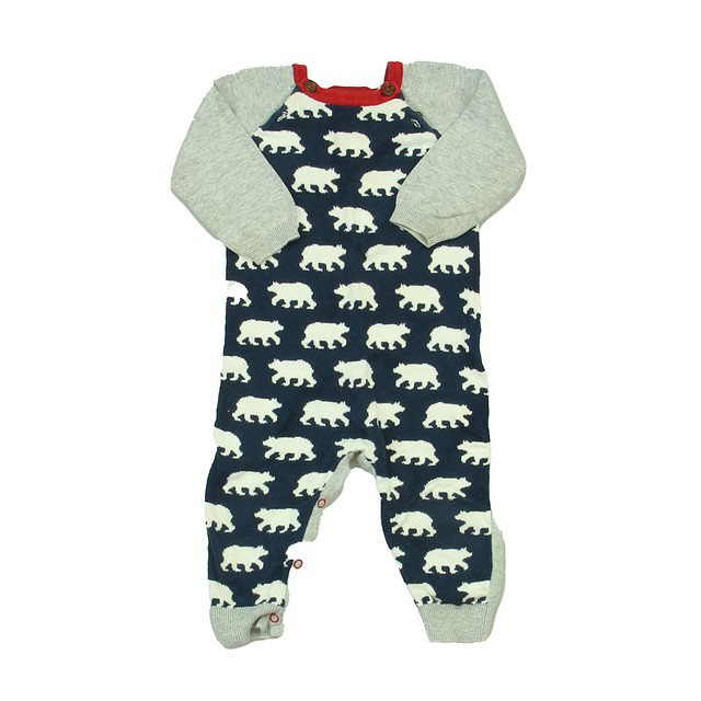 Hatley Grey | Blue | White Long Sleeve Outfit 9-12 Months 