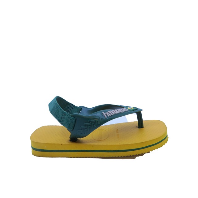Havaianas Green | Yellow Flip Flops 4 Infant 