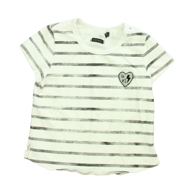 IKKS White | Black Stripe T-Shirt 3T 