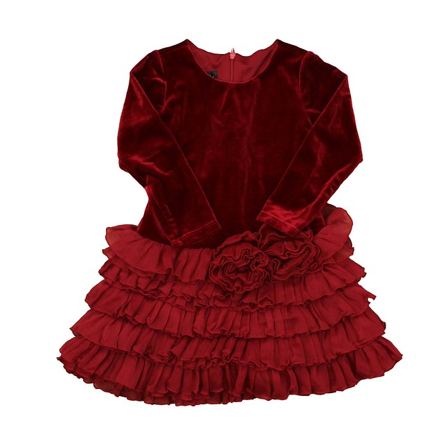 Isobella & Chloe Red | Velvet Special Occasion Dress 2T 