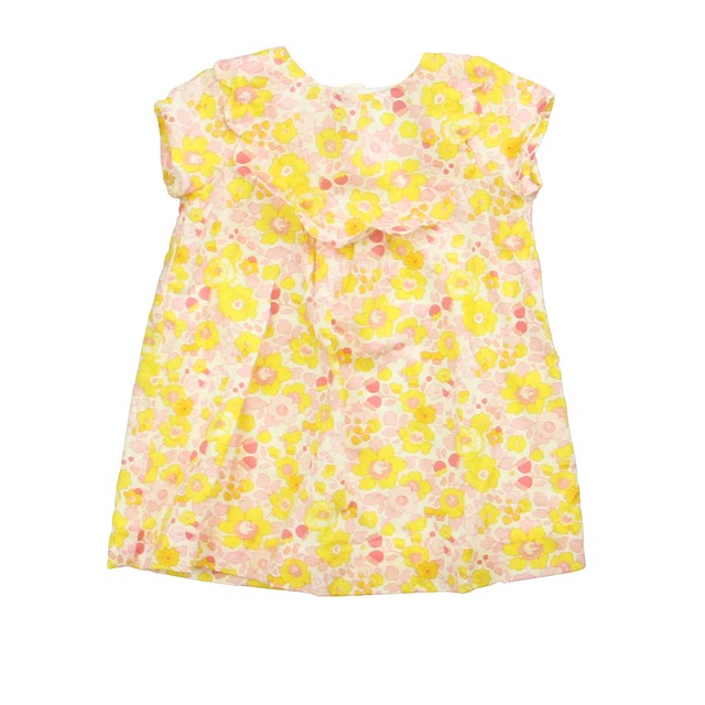 Jacadi Pink | Yellow Floral Dress 6-9 Months 