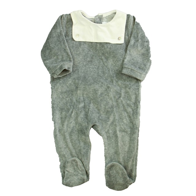 Jacadi Gray | White Long Sleeve Outfit 6 Months 
