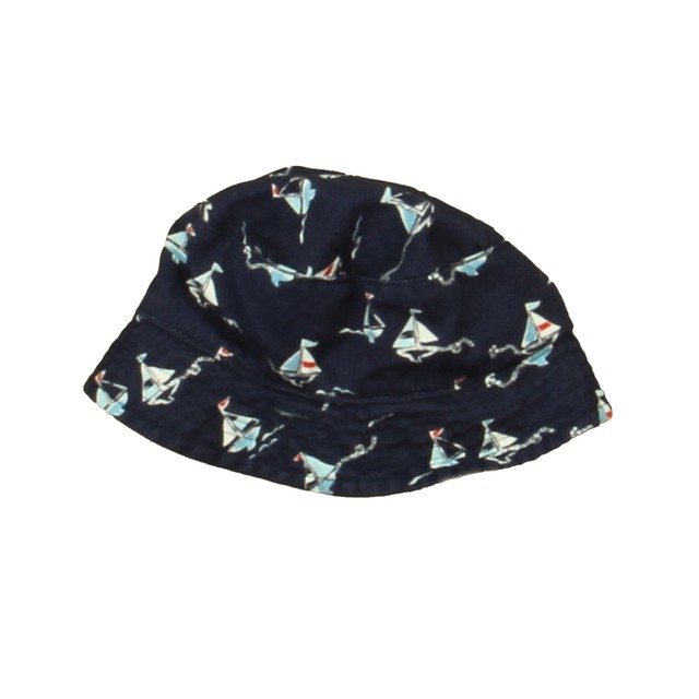 Janie and Jack Navy Sailboats Sun Hat 0-3 Months 