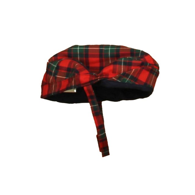 Janie and Jack Red Plaid Hat 0-3 Months 