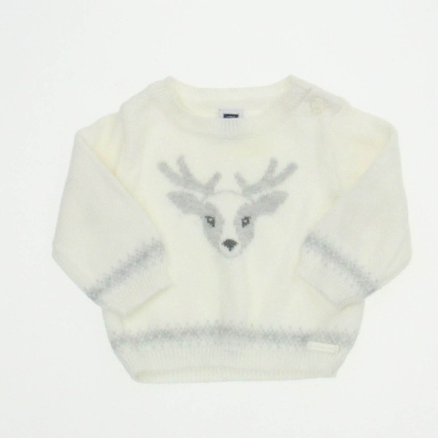 Janie and Jack White | Animal Sweater 0-3 Months 