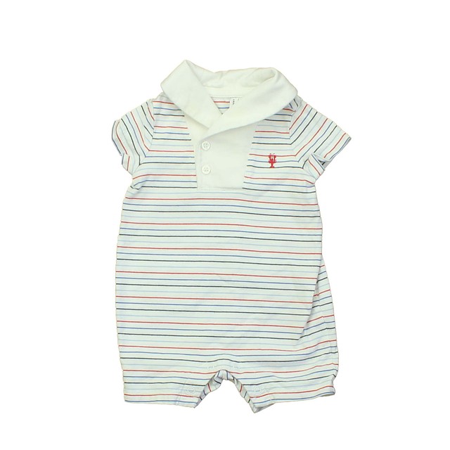 Janie and Jack White | Stripes Romper 0-3 Months 