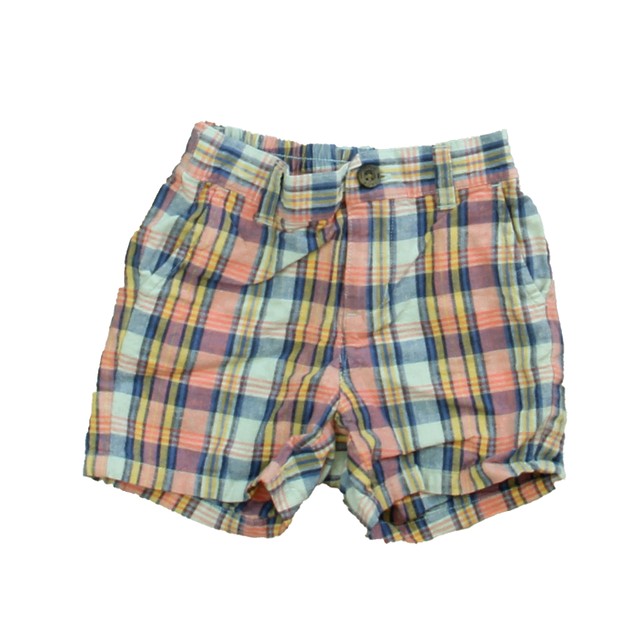 Janie and Jack Blue | Pink Plaid Shorts 12-18 Months 