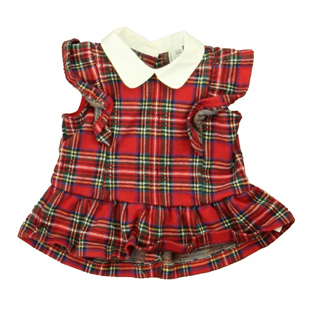 Janie and Jack Red Plaid Blouse 12-18 Months 