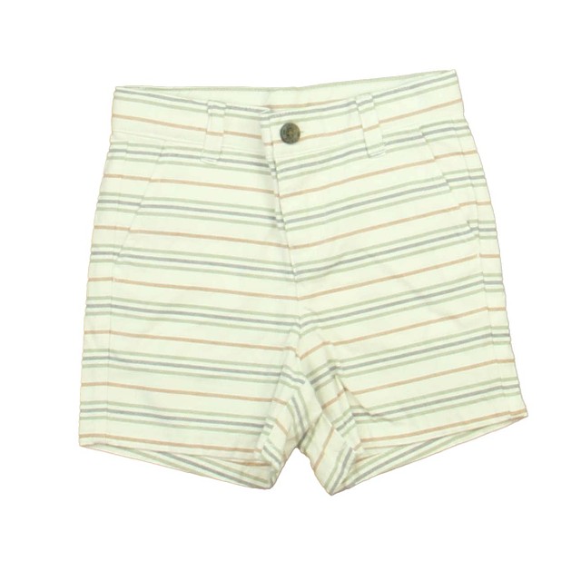 Janie and Jack White | Green | Blue Stripe Shorts 18-24 Months 