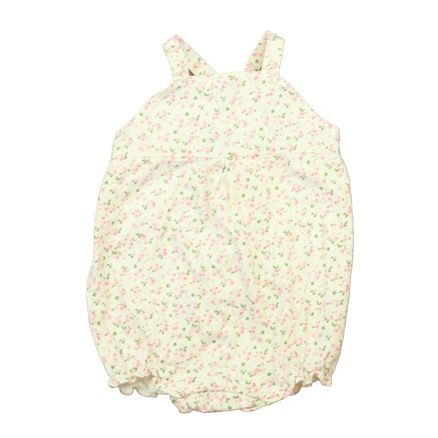 Janie and Jack White | Pink | Green Floral Romper 18-24 Months 