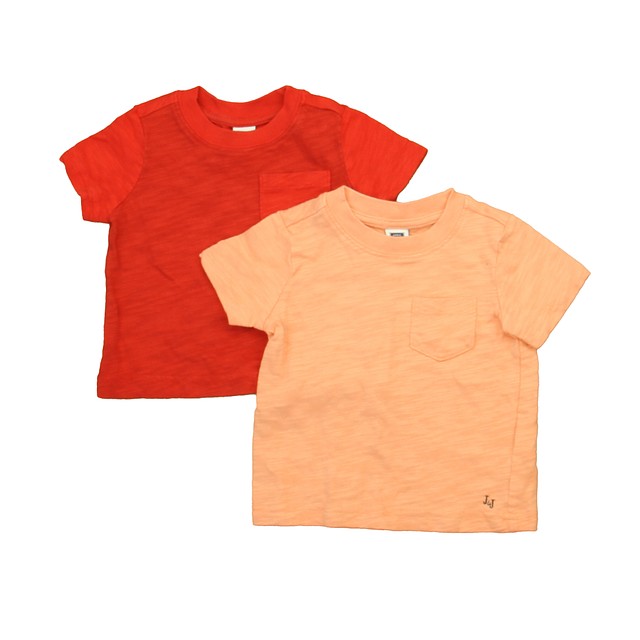 Janie and Jack Set of 2 Red | Coral T-Shirt 3-6 Months 