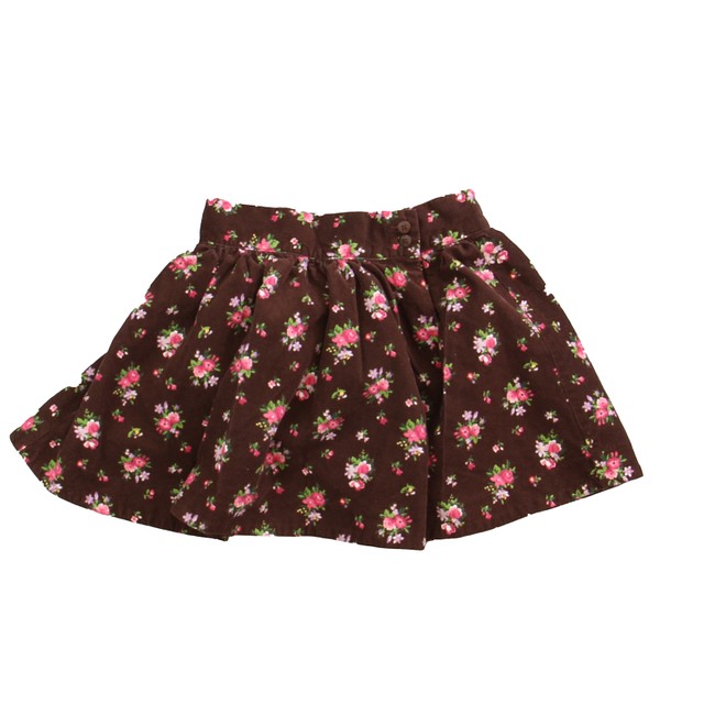 Janie and Jack Brown Floral Skirt 5T 