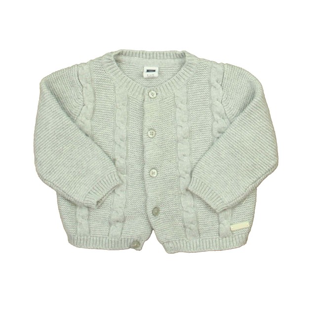 Janie and Jack Gray | Blue Cardigan 6-12 Months 
