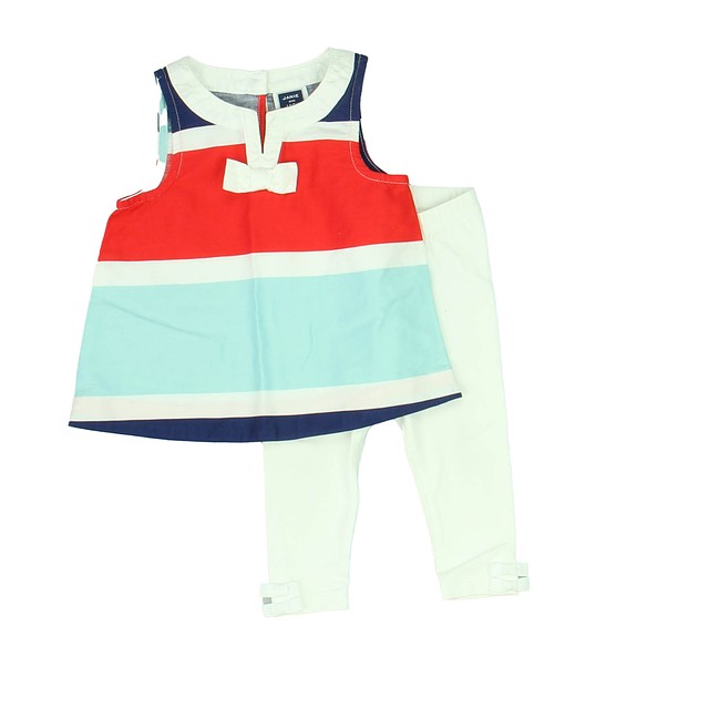 Janie and Jack 2-pieces Red | White | Blue Apparel Sets 6-12 Months 