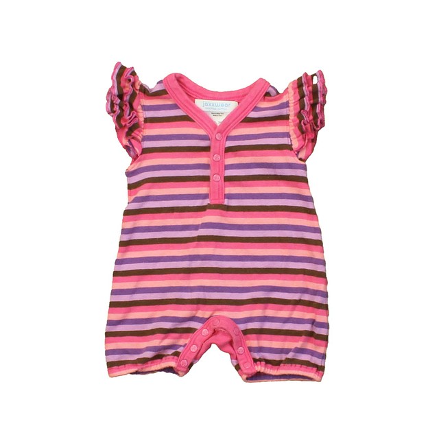 Jaxxwear Pink | Purple | Brown | Stripes Romper 0-3 Months 