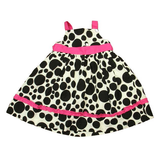Jillian's Closet 2-pieces White | Black | Pink Dress 18 Months 