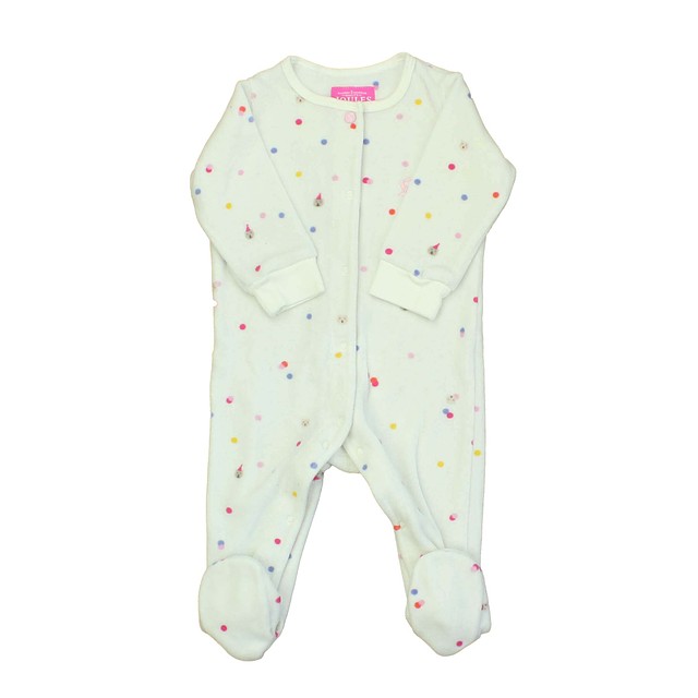 Joules White | Multi 1-piece footed Pajamas 3-6 Months 