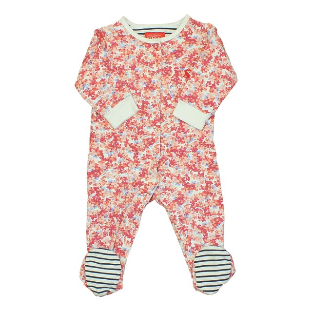Joules White | Red | Blue 1-piece footed Pajamas 6-9 Months 
