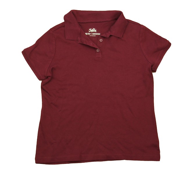 Justice Burgundy Polo Shirt 10-12 Years 