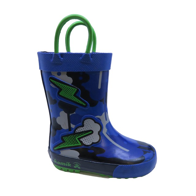 Kamik Blue | Gray Rain Boots 5 Toddler 