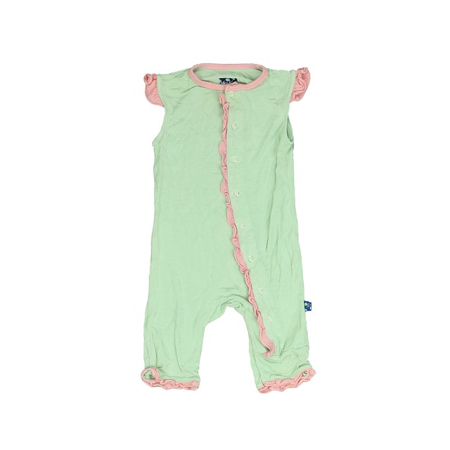 Kickee Pants Green | Pink Long Sleeve Outfit 0-3 Months 
