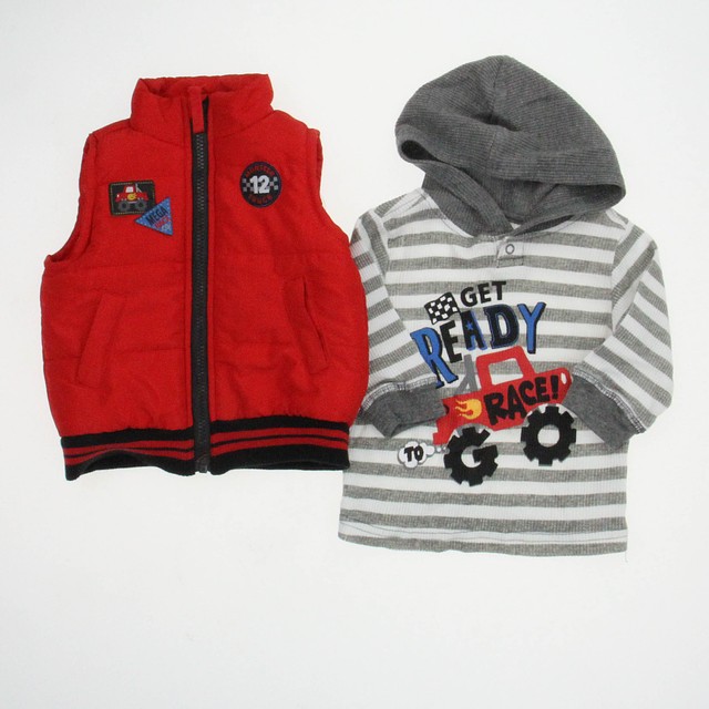 Kids Headquarters 2-pieces Red | White | Gray Vest 6-9 Months 
