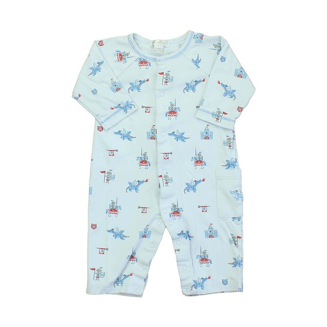 Kissy Kissy Blue | Dragons | Castles | Knights 1-piece Non-footed Pajamas 3-6 Months 
