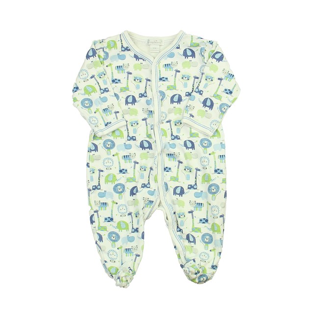 Kissy Kissy White | Animals 1-piece footed Pajamas 3-6 Months 