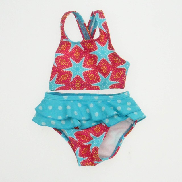 L.L.Bean 2-pieces Pink | Blue 2-piece Swimsuit 3-6 Months 