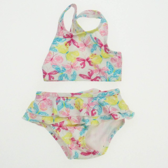 L.L.Bean White | Pink | Blue | Yellow 2-piece Swimsuit 3-6 Months 