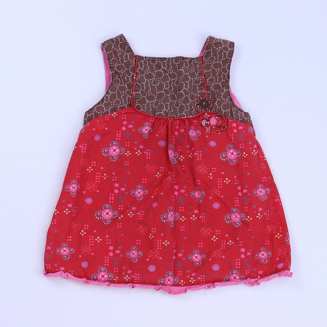La Compagnie Petits Red | Pink Dress 12 Months 
