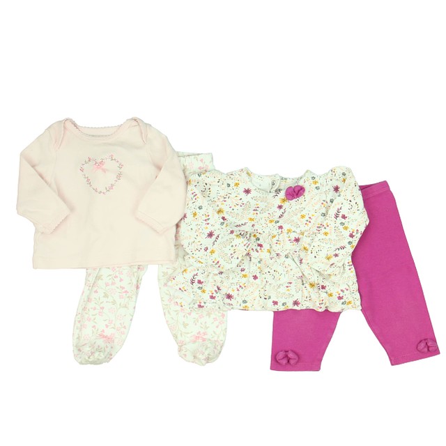 Laura Ashley | Little Me Set of 2 Pink | White Apparel Sets 6-9 Months 