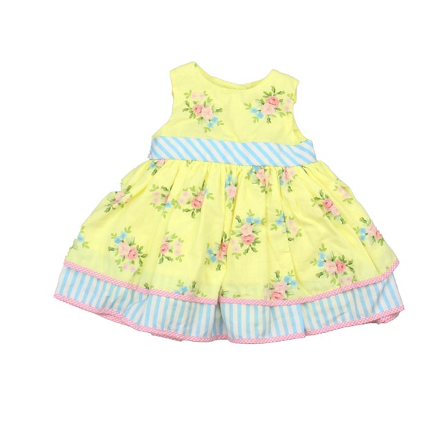 Laura Ashley Yellow Floral Dress 0-3 Months 