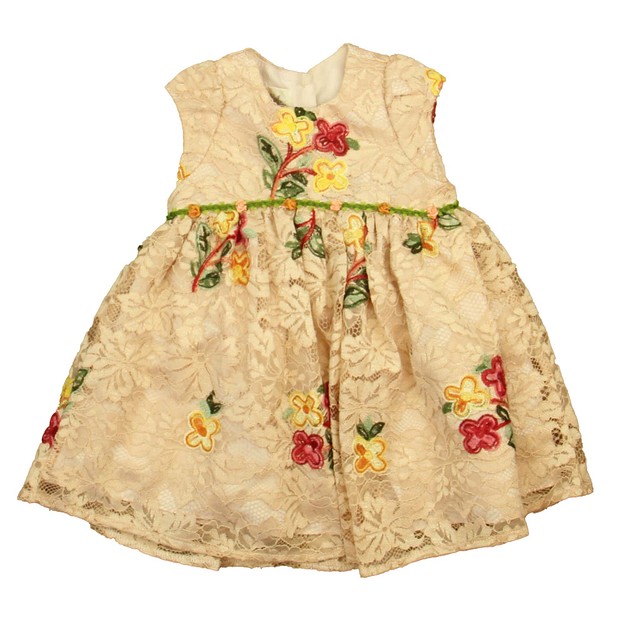 Laura Ashley 2-pieces Mauve Floral Dress 12 Months 