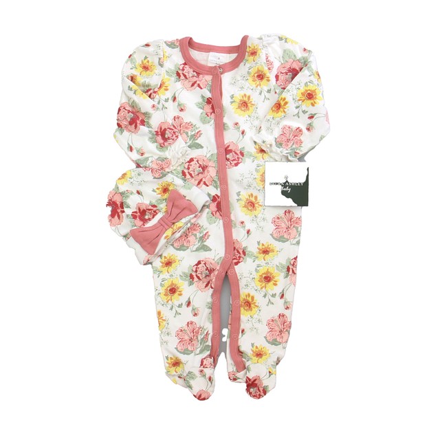 Laura Ashley 2-pieces Pink Floral Long Sleeve Outfit 3-6 Months 