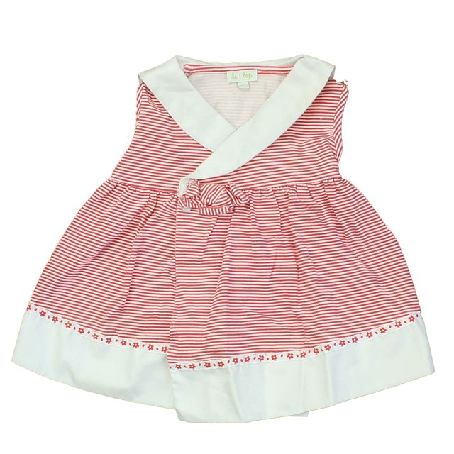 Le Top Red | White | Striped Dress 2T 