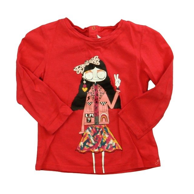 Lili Gaufrette Red Girl Long Sleeve T-Shirt 2T 