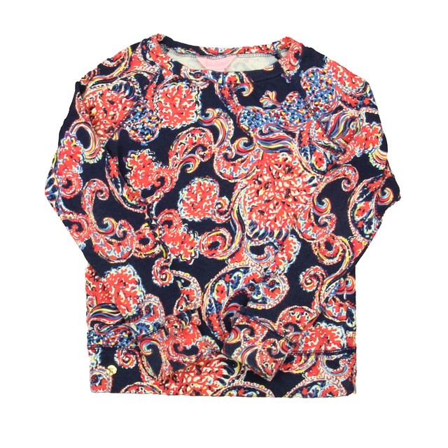 Lilly Pulitzer Navy | Red Paisley Long Sleeve Shirt 8-10 Years 